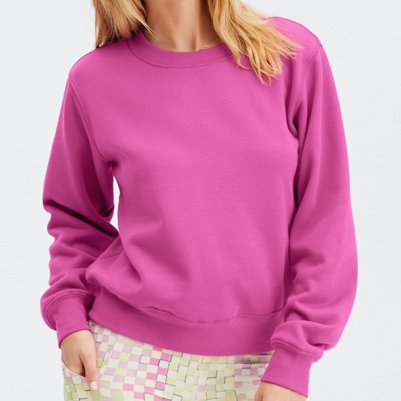 FABLETICS BASIC CREW SWEATSHIRT - VERY BERY - Picture 1 of 16